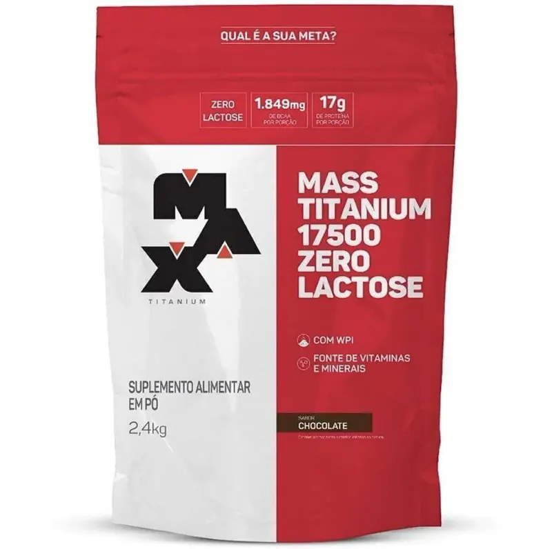 Hipercalórico Mass Titanium 17500 Zero Lactose 2,4kg - Max Titanium