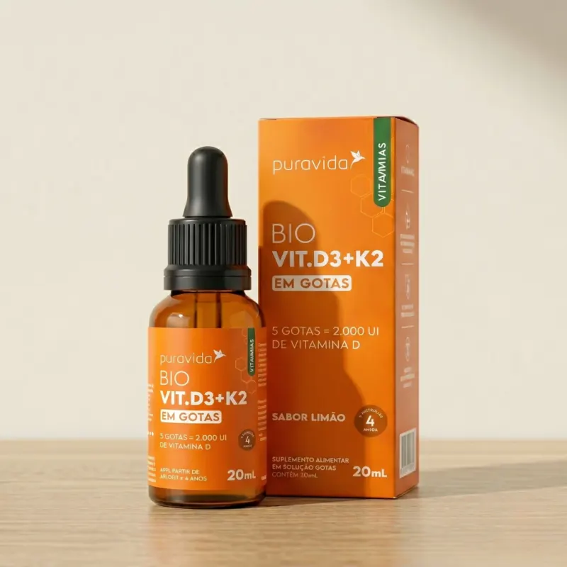 Vitamina D3 + K2 Gotas 20ml - Pura Vida — foto 1 de 3